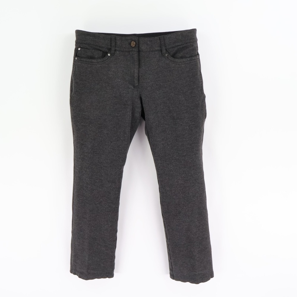 White House Black‎ Market Pants Low Rise Slim Leg Womens 6S Gray Stretch Pockets